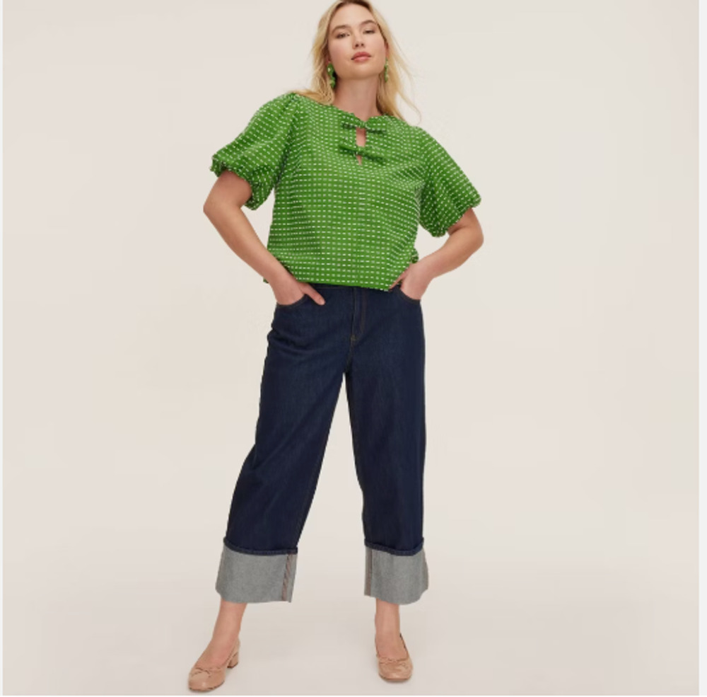 Straight Leg Wide Cuff High-Rise Sz 6 NWT Kate Spade